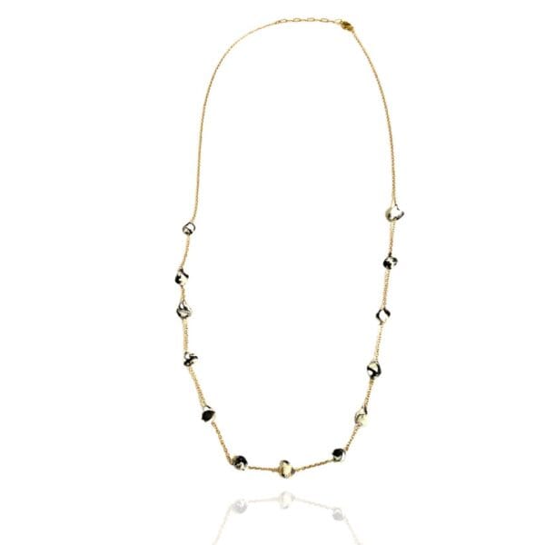 Εντυπωσιακό μακρύ κολιέ ροζάριο με χάντρες από πολυμερή πηλό